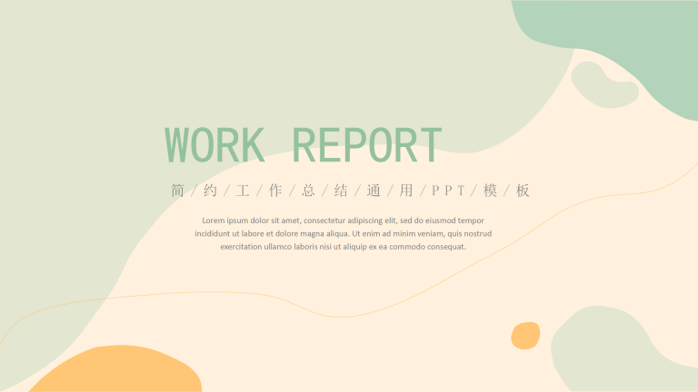 简约工作总结汇报通用PPT